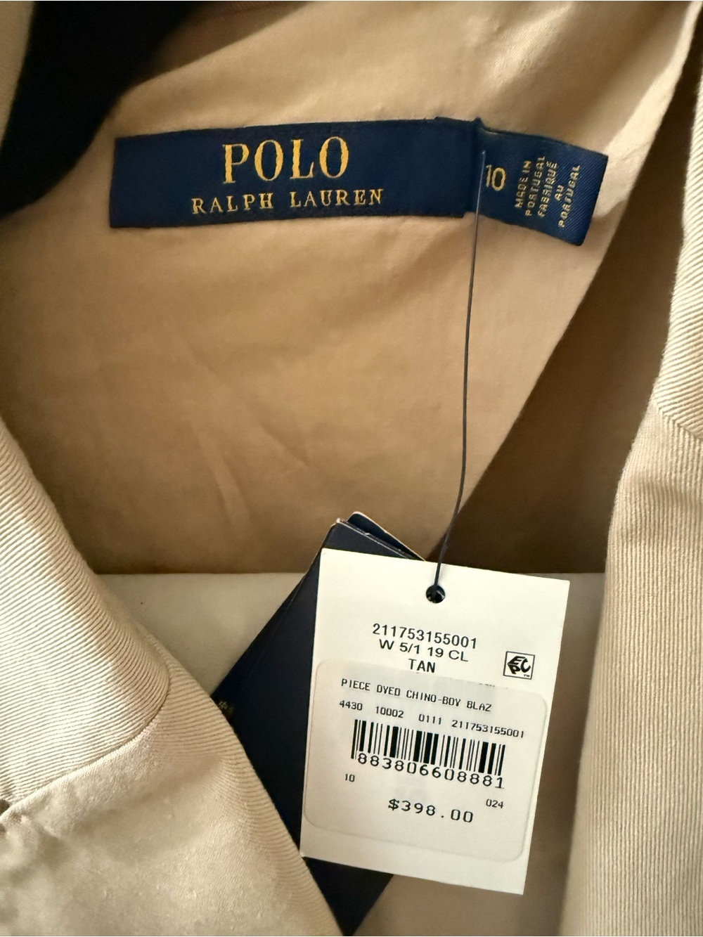 Ralph Lauren Beige Single-Breasted Blazer - Picture 3 of 3